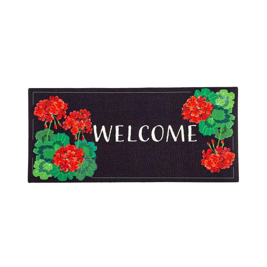 Evergreen Spring | Geranium Welcome Sassafras Switch Mat