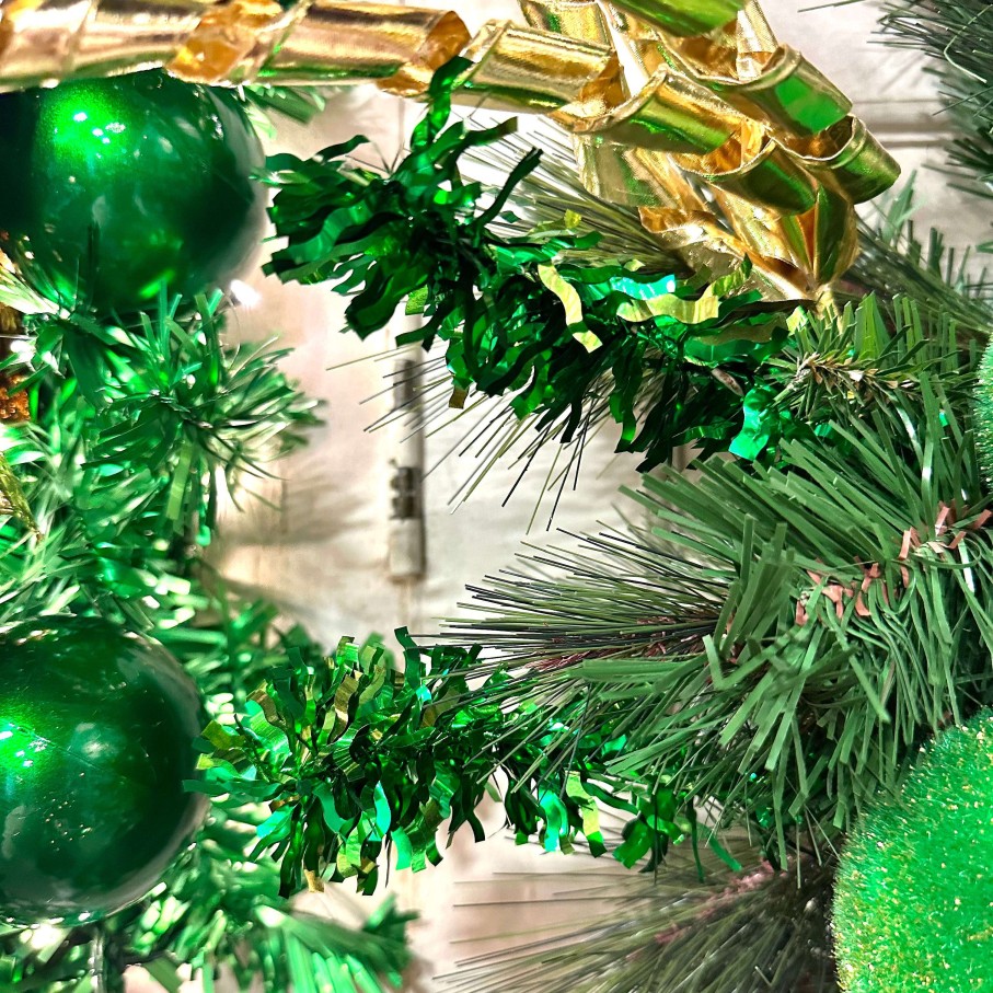 RAZ Floral | Green Tinsel Spray