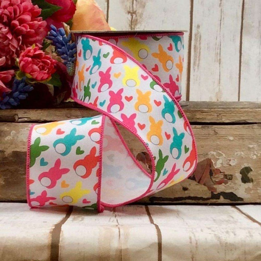 D. Stevens Ribbon | Poplin Easter Bunny Ribbon, 2.5" X 10Yd