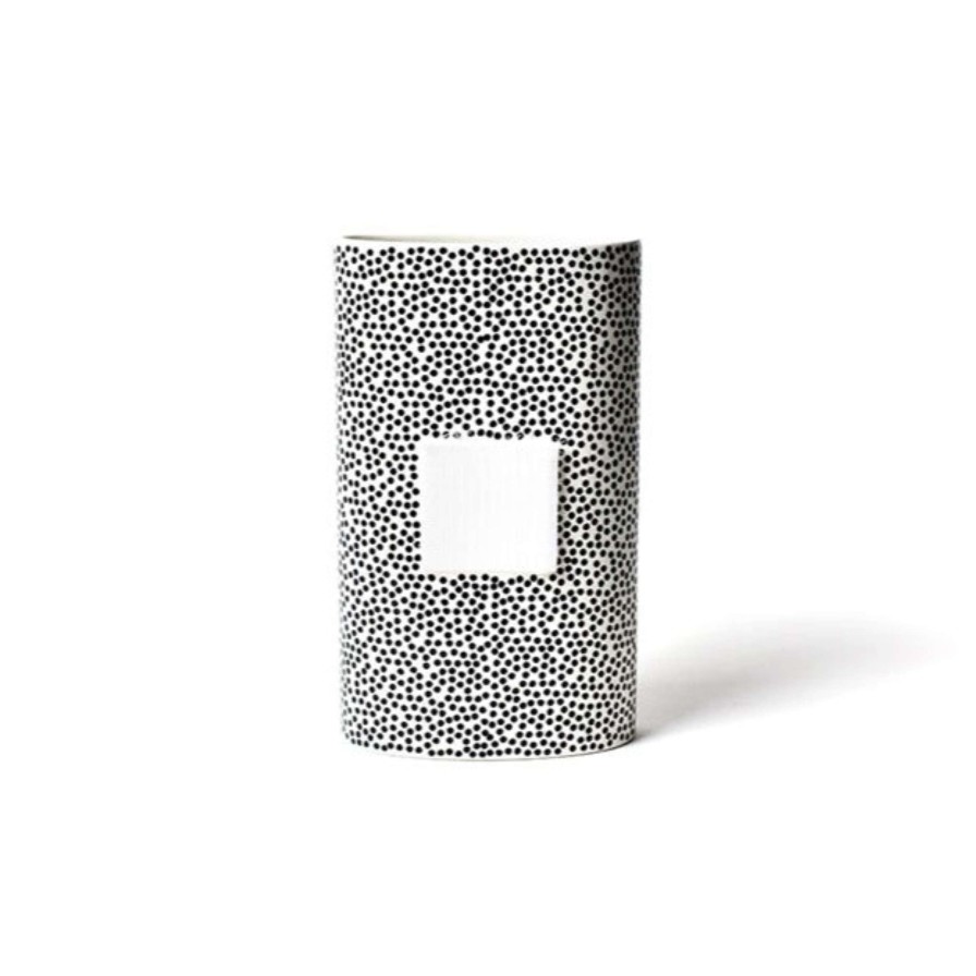 Happy Everything Diy Containers | Black Small Dot Big Oval Vase By Happy Everything!