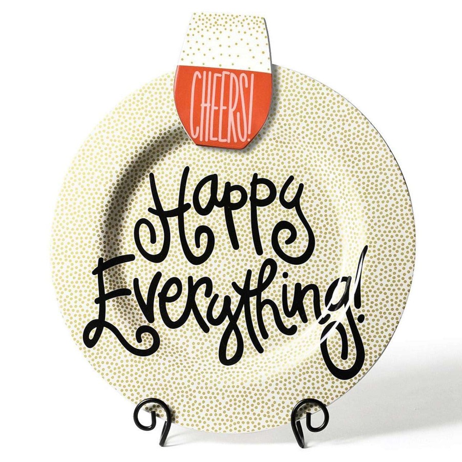 Happy Everything Kitchen & Dining | Gold Small Dot Big Round Platter By Happy Everything!