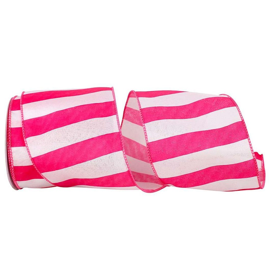 Reliant Ribbon Ribbon | Azalea Cabana Striped Ribbon, 4" X 10Yd