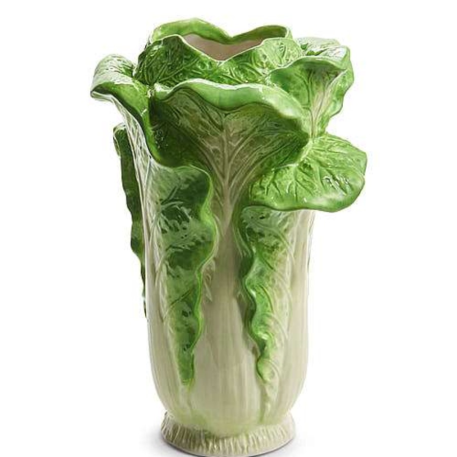 RAZ Table Decor | Green Cabbage Vase, 12.5"
