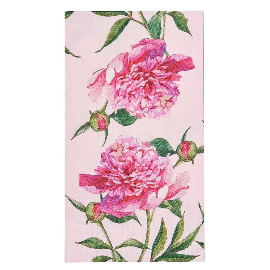 Sophistiplate Kitchen & Dining | Guest Towel, Pink Peonies