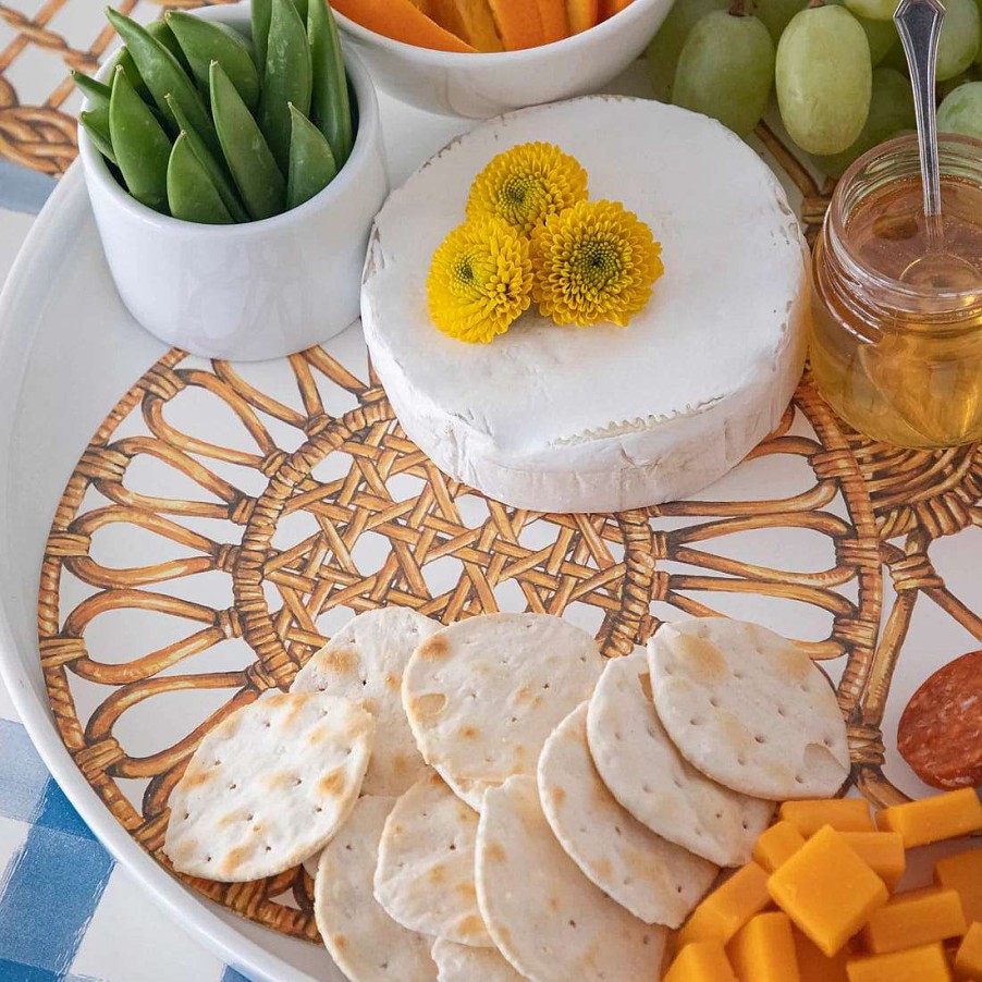 Hester & Cook Party Diy | Rattan Weave Serving Papers
