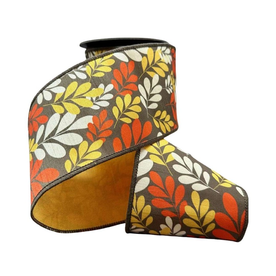 D. Stevens Ribbon | Fall Leaves Ribbon, 4" X 10Yd