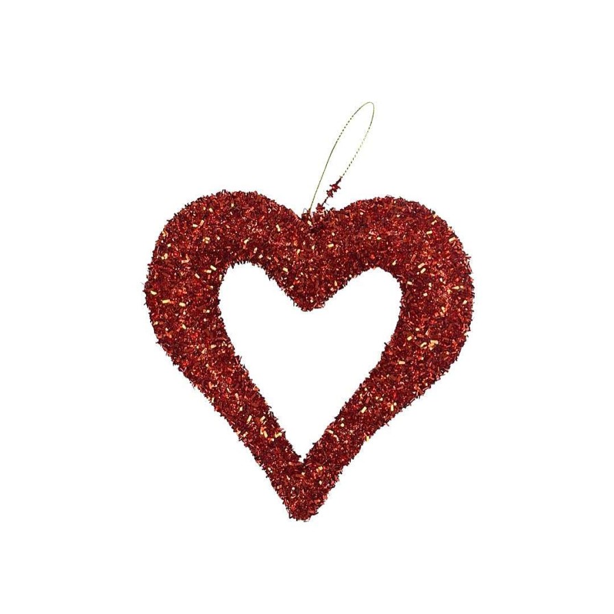 Craig Bachman Table Decor | Glitter Hollow Heart Ornament