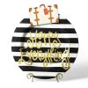 Happy Everything Kitchen & Dining | Black Stripe Big Platter By Happy Everything!