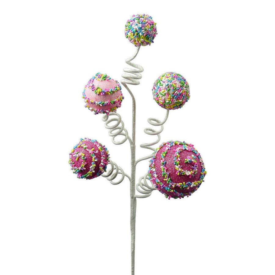 Liberty Floral Picks | Pink Cake Pop Sprinkle Pick