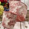 D. Stevens Spring Ribbon | Canvas Provence Toile Ribbon, 4" X 10Yd