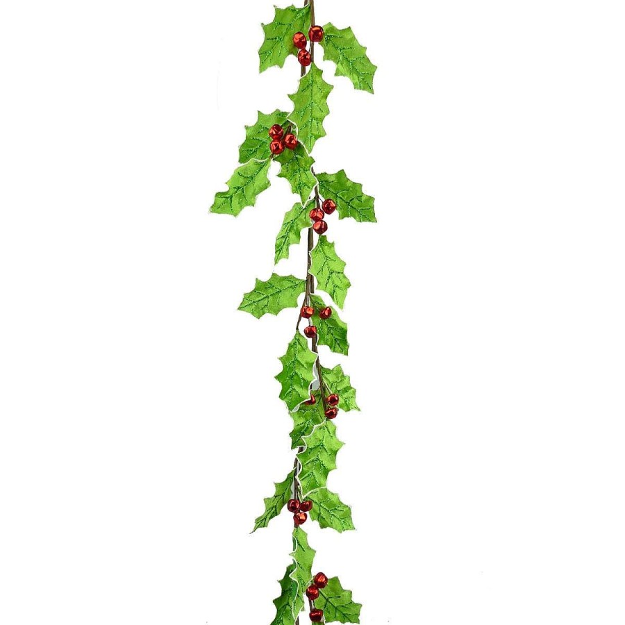 LIBERTY FLORAL Floral | Velvet Holly Leaf Garland