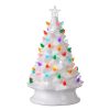 RAZ Home Accents | White Vintage Lighted Tree With Timer, 13"