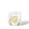 Happy Everything Kitchen & Dining | White Stripe Square Mini Entertaining Platter By Happy Everything!