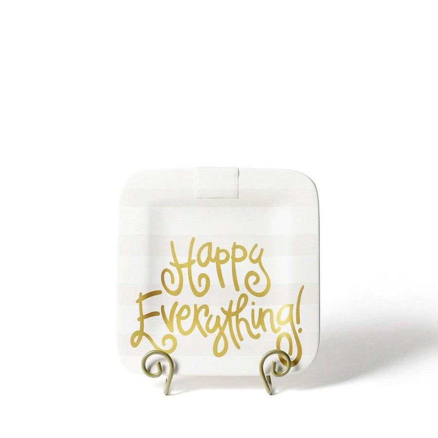 Happy Everything Kitchen & Dining | White Stripe Square Mini Entertaining Platter By Happy Everything!