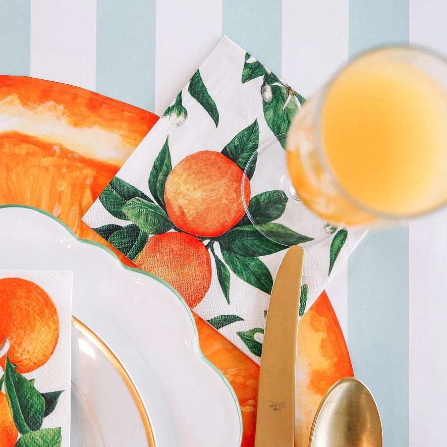 Hester & Cook Party Diy | Orange Orchard Cocktail Napkin Set