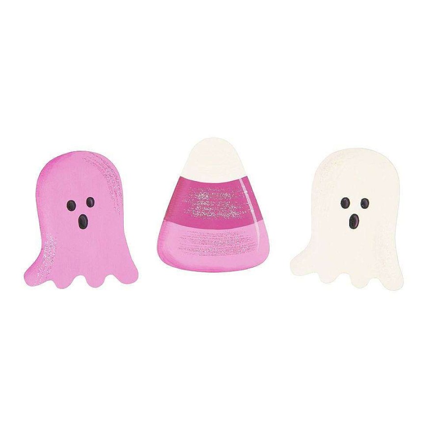 The Round Top Collection Wall Decor | Pink Ghost, Pink Candy Corn And White Ghost Magnet