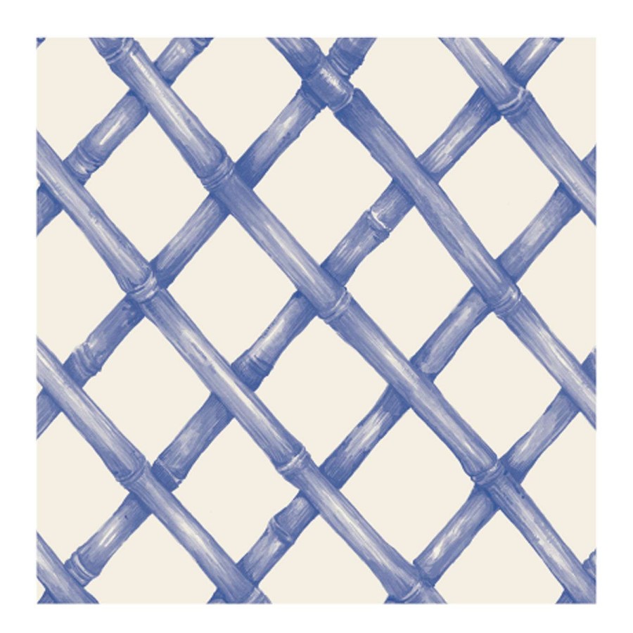 Hester & Cook Spring | Blue Lattice Cocktail Napkin Set
