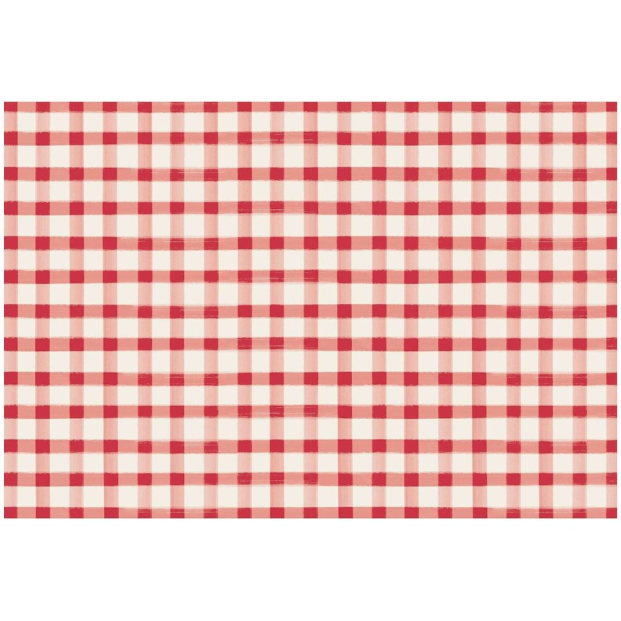 Hester & Cook Party Diy | Red Painted Check Placemat Sheets