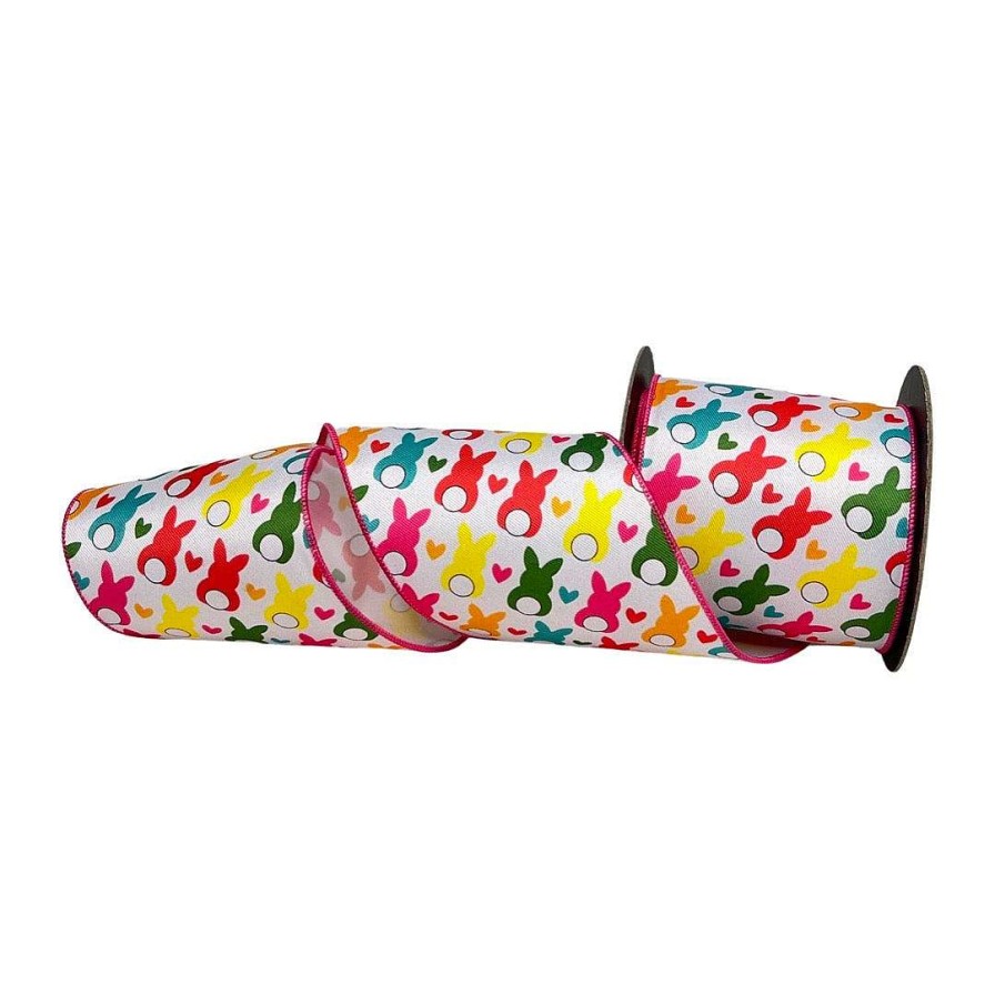 D. Stevens Ribbon | Poplin Easter Bunny Ribbon, 4" X 10Yd