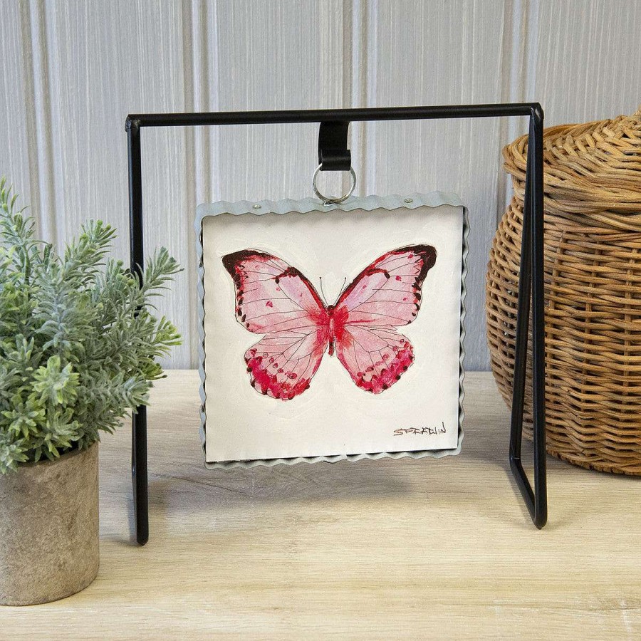 The Round Top Collection Wall Decor | Pink Butterfly Mini Gallery Art
