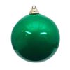 Farrisilk Mardi Gras | Emerald Green Candy Apple Ball Ornament, 8"