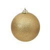 Farrisilk Ball Ornaments | Gold Glitter Ball Ornament, 8"