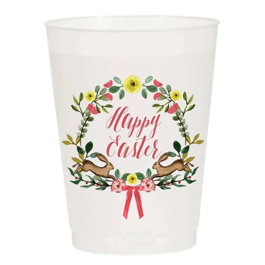 Sip Hip Hooray Party Diy | Easter Floral Wreath Frosted Cups