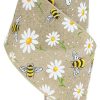 Craig Bachman Spring Ribbon | Burlap Bee And Daisy Ribbon 4"X10Yd