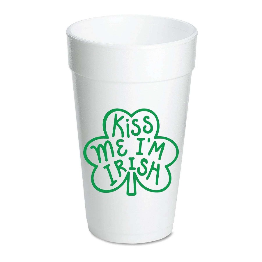Sip Hip Hooray Party Diy | Kiss Me I'M Irish Foam Cups