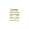 Happy Everything Table Decor | Neutral Stripe Medium Nesting Cube By Happy Everything!