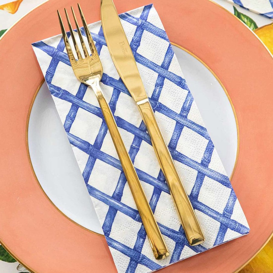 Hester & Cook Spring | Blue Lattice Guest Napkin Set