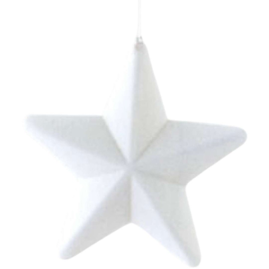 180 Degrees Table Decor | Flocked Hanging Stars, Medium