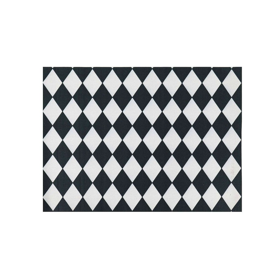 Evergreen Rugs & Mats | Diamond Black And White Layering Mat
