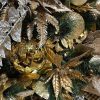 Farrisilk Mardi Gras | Gold Shiny Ball Ornament, 6"