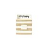 Happy Everything Decorative Containers | Neutral Stripe Medium Nesting Cube By Happy Everything!