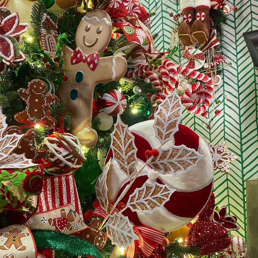 Direct Export Co. Floral | Gingerbread Holly Spray