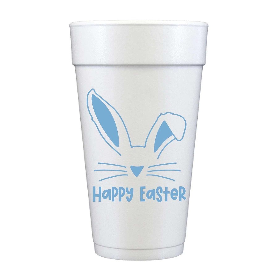 Sip Hip Hooray Party Diy | Blue Happy Easter Foam Cups