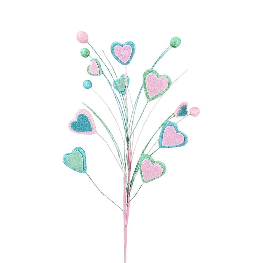 Liberty Floral Picks | Layered Pastel Heart Pick