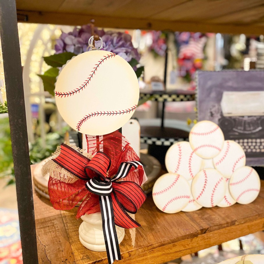The Round Top Collection Table Decor | Baseball Charm