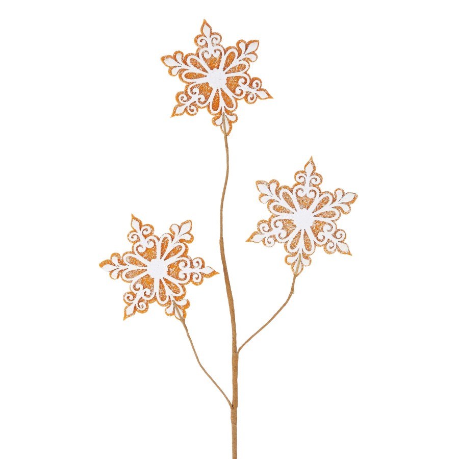 RAZ Floral | Gingerbread Snowflake Spray