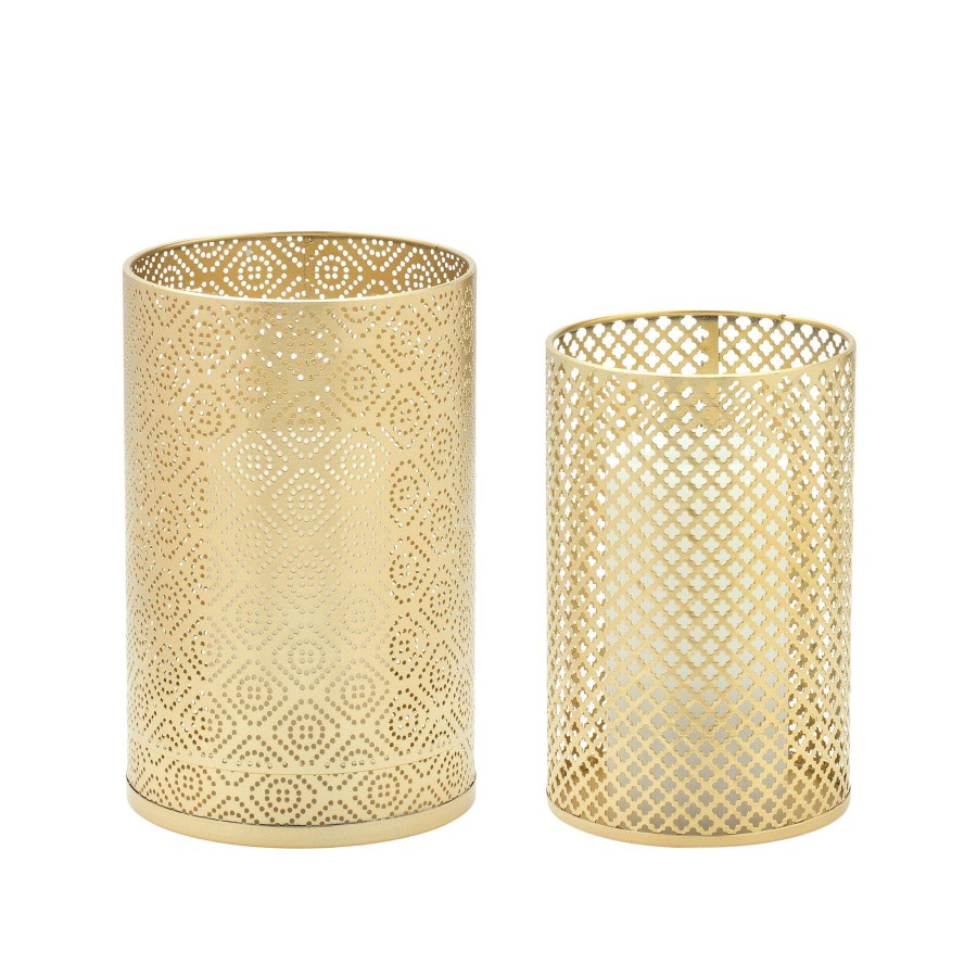 Melrose Table Decor | Gold Filigree Candle Holder, Gold