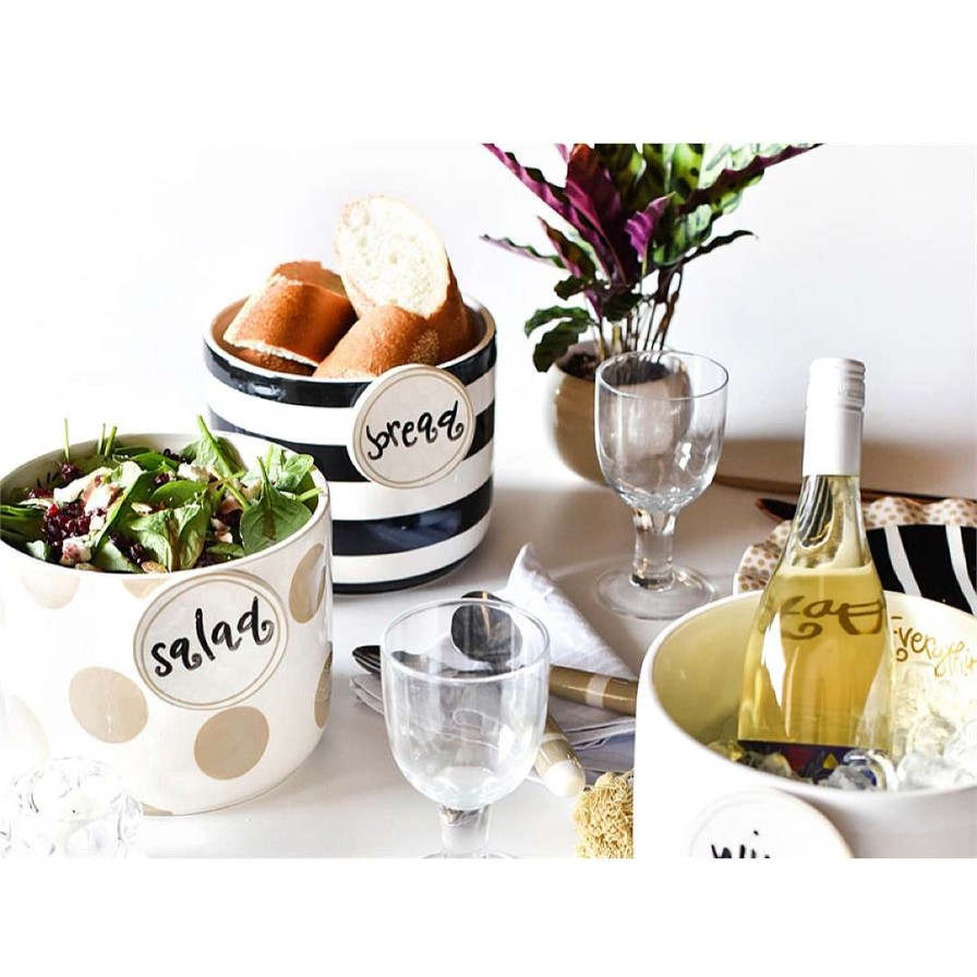 Happy Everything Kitchen & Dining | Black Stripe Mini Bowl By Happy Everything!