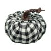 Liberty Floral Home Accents | Black And White Check Fabric Plaid Pumpkin