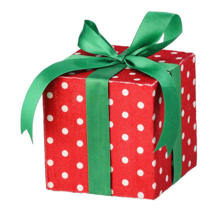 Regency Focal Points | Polka Dot Gift Box Ornament, 5"