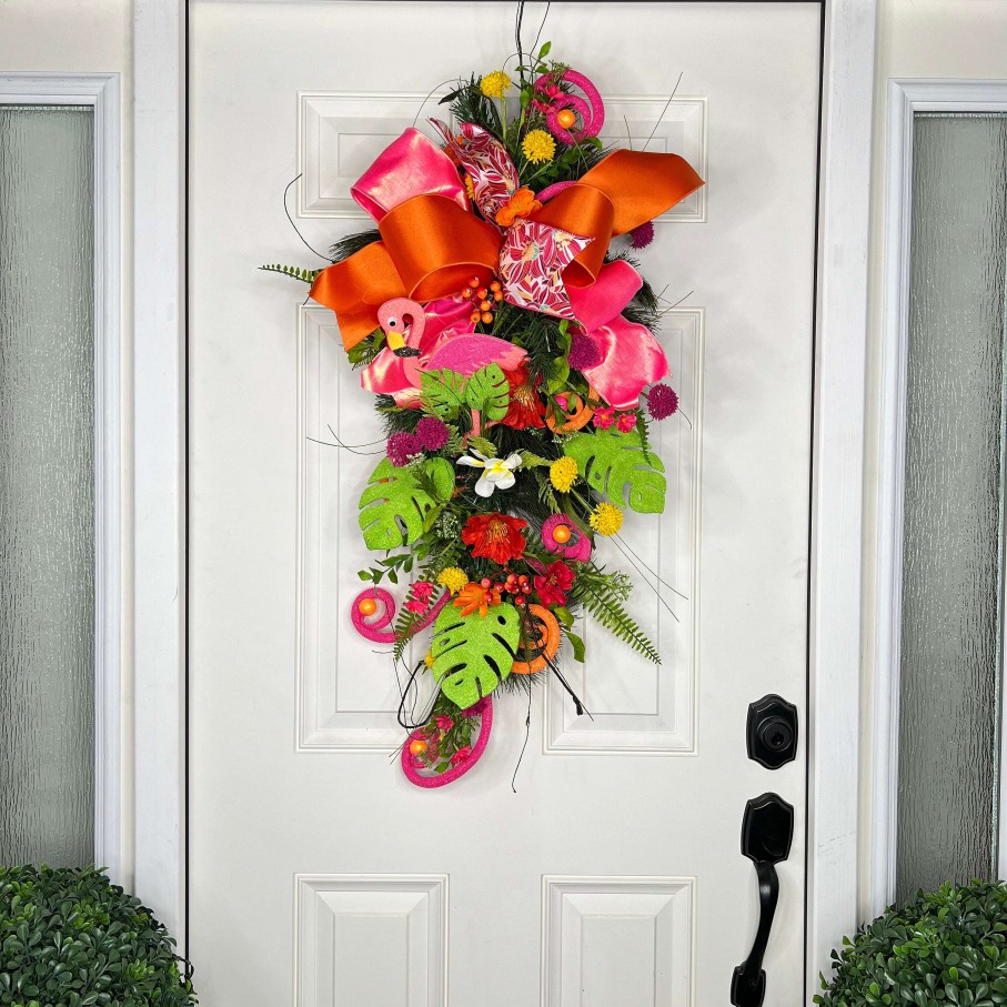 Miss Cayce's Door Decor | Floral Frenzy Teardrop