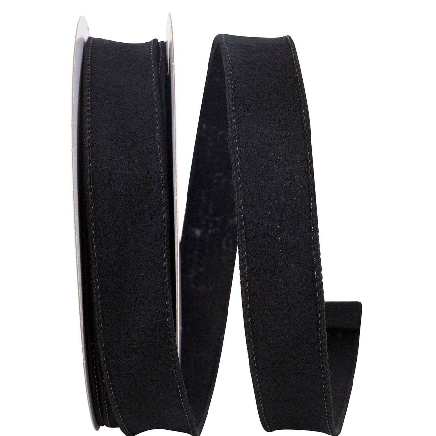 Reliant Ribbon Ribbon | Black Felt Petite Ribbon, 1" X 10Yd