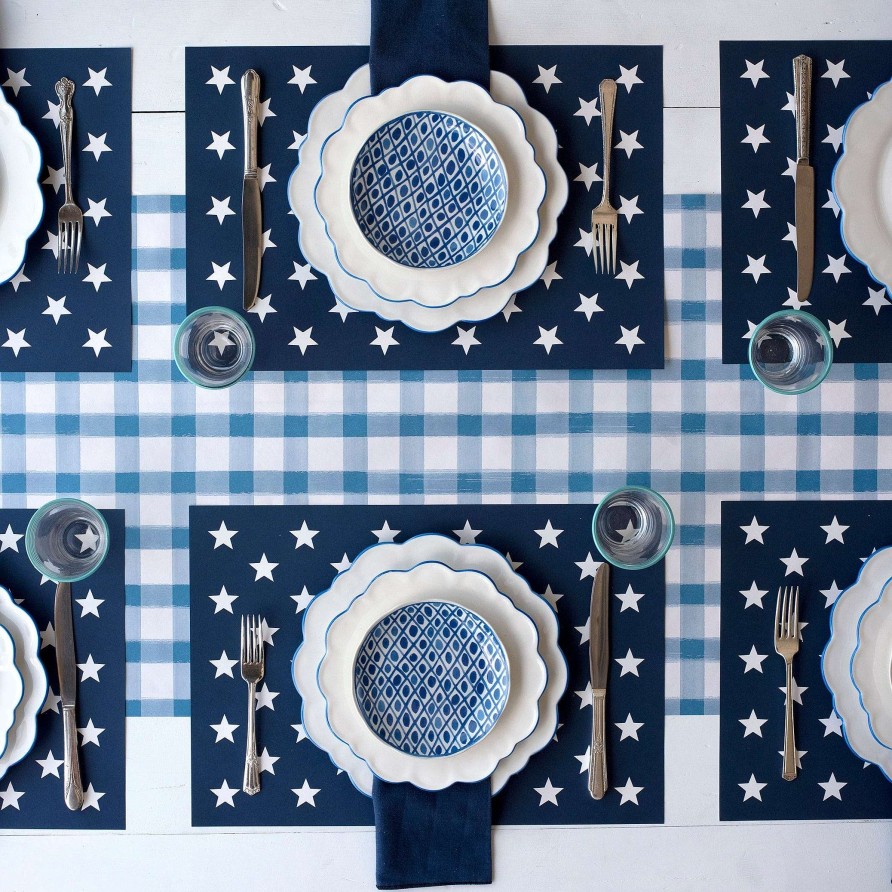 Hester & Cook Party Diy | Stars On Blue Placemat Sheets