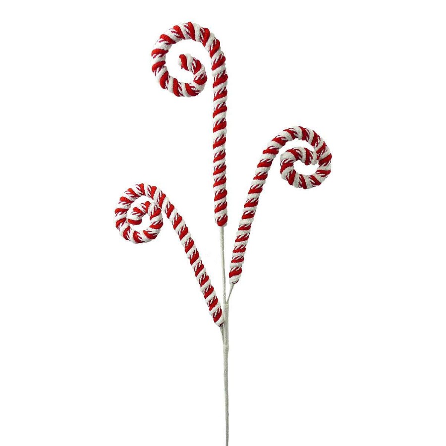 LIBERTY FLORAL Sprays | Peppermint Spiral Curly Spray